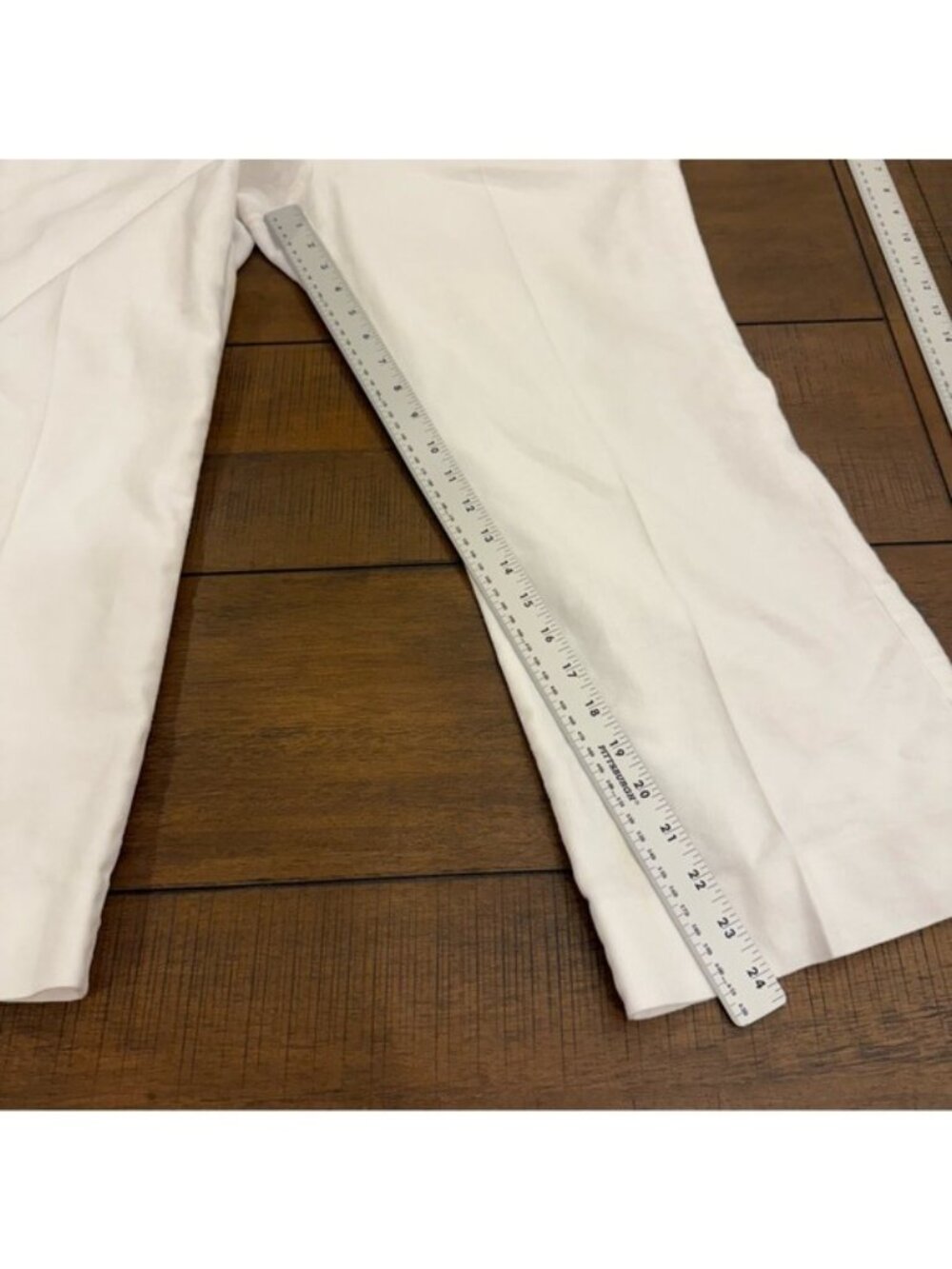 J.Crew Hayden Kickout Crop Pant Stretch Linen White Size 14 High Rise Lined - Picture 7 of 12